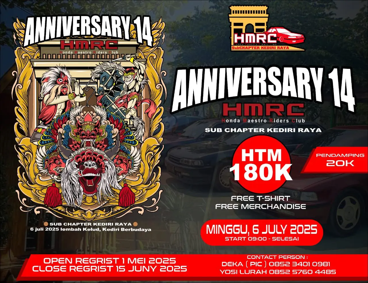 Anniversary 14th HMRC SubChapter KEDIRI RAYA - HMRC Malang Raya
